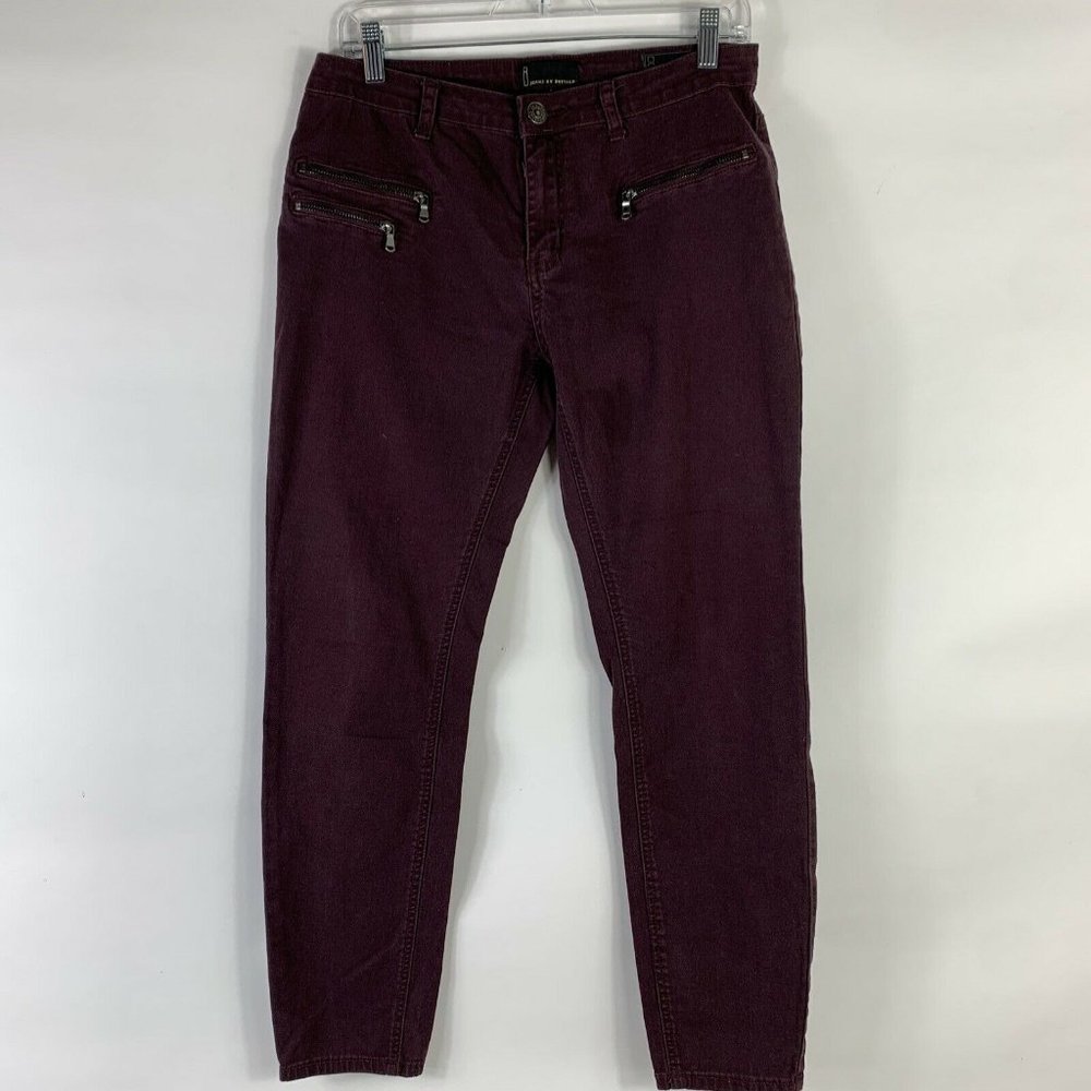 i Jeans by Buffalo Women's Size 8 / 29 Carine Skinny Mid Rise Maroon Stretch